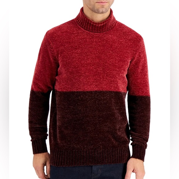Mens Alfani Turtleneck Ribbed Knot Log Sleeve Sweater Size XXL NWT -B4 - Picture 1 of 8